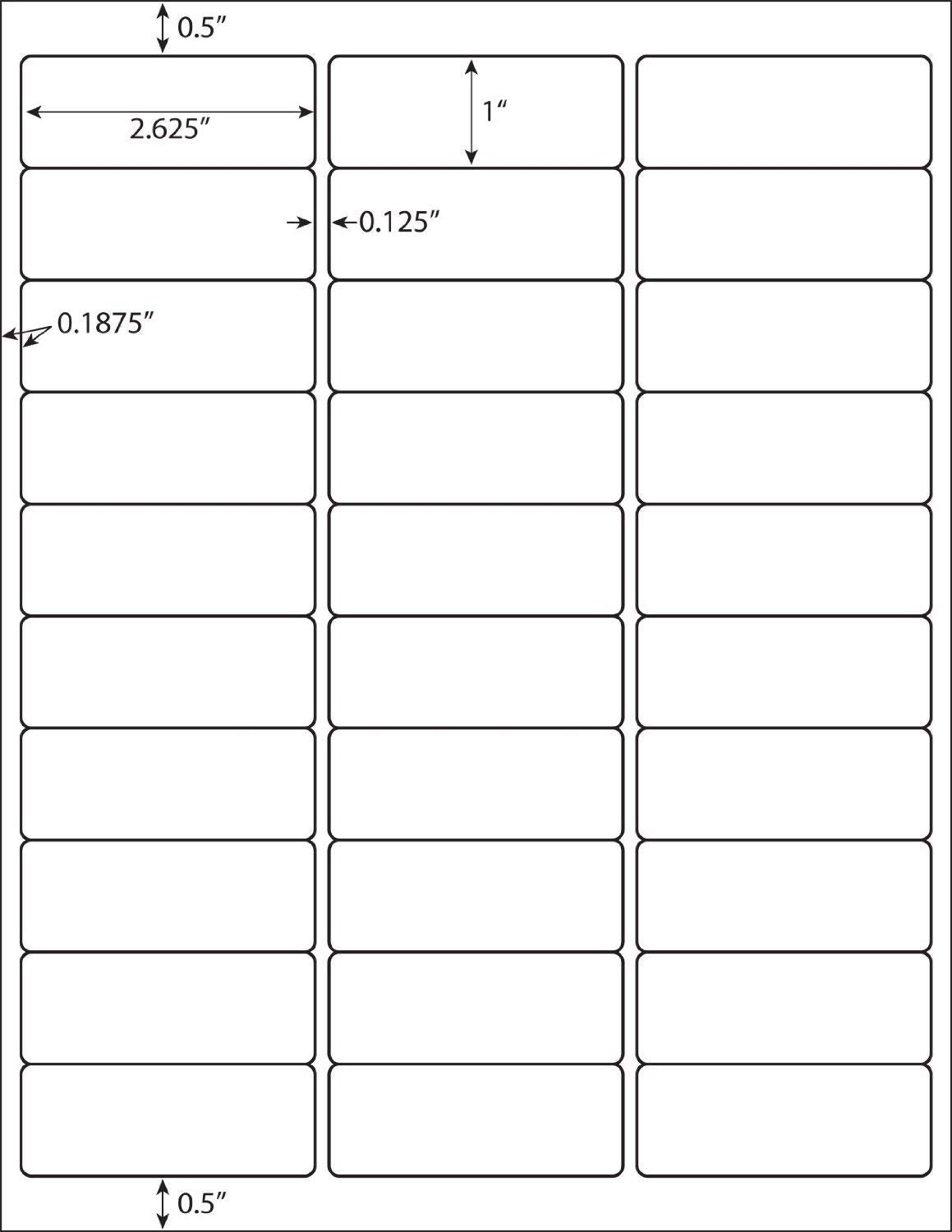 RyhamPaper White Sticker Labels, 30-UP 1" X 2-5/8" Shipping Address Labels Adhesive FBA Labels Stickers (100 Sheets - 3000 Labels) 100 Sheets | 3000 Labels 1" x 2-5/8" | 30 UP