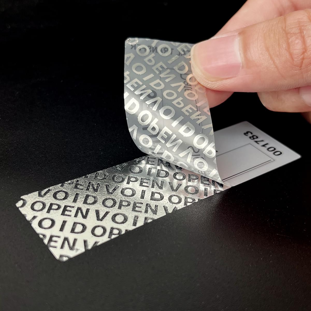 210 PCS Tamper Evident Seals 1x3.5inch Tamper Tape Tamper Proof Stickers Total Transfer Tamper Tamper Evident Tape Security Tape (Silver) Silver