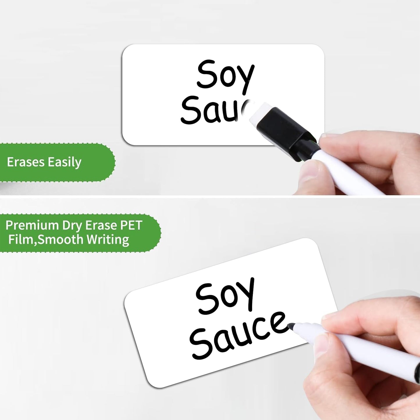 SVNOOC Multi-Use Removable Labels, Dry Erase Labels Stickers, White, Non-Printable, Blank Labels, Reusable Sticky Notes (2x4 inches) 2x4 inches