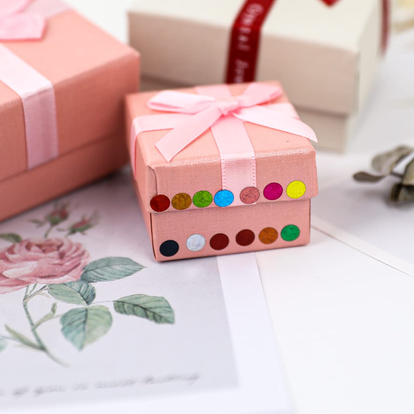 1/4" Laser Color Coding Labels 20 Sheets Shinny Round Dot Stickers Circle Dot Labels 16 Colors Colorful Coding Label Sticker for Office and Student 3520