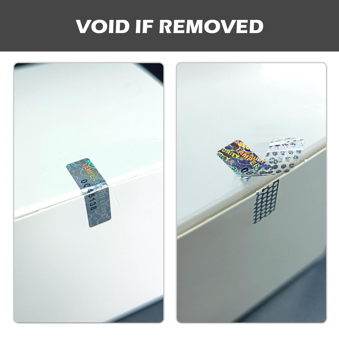 680pcs Tamper evident Hologram Stickers Original Security Labels Warranty Void Seal Tamper Proof Sticker with Unique Serial Number 1x0.3inch relief-680pcs