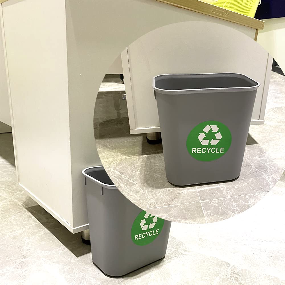 Recycle Sticker Trash Can Decal,Recycle and Trash Logo Self Adhesive Labels,Garbage Waste from Recycling-Indoor & Outdoor,Perfect for Kitchen Necessity, Home, Office,Bars,12 Pack Per Pack