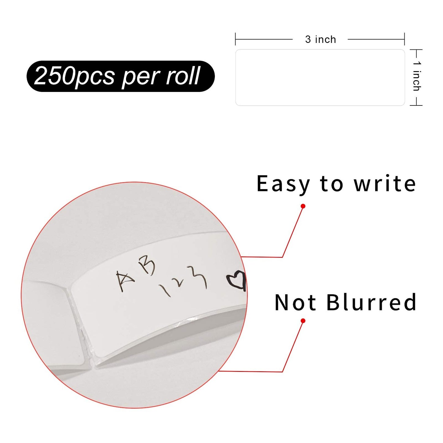 Removable Freezer Labels, Date Label 1x3 Inch Food Storage Stickers, Waterproof Oil Resistant Easy Clean Leaves no Residue 250 Total Per Roll White 1×3 inch