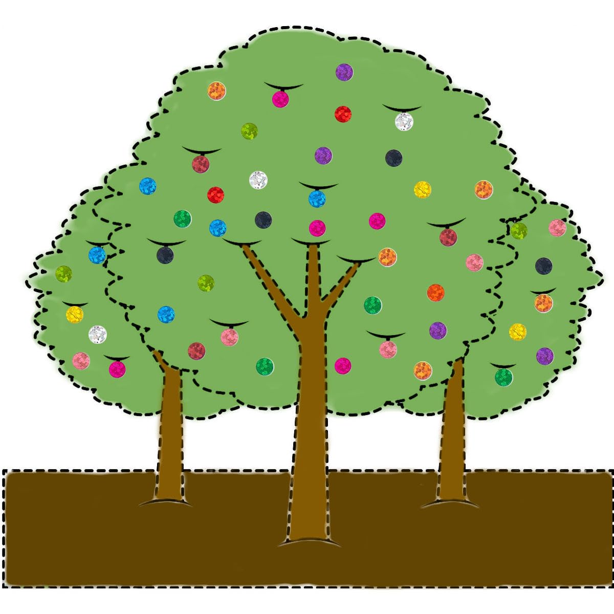 2530 Pcs Color Coding Labels - Sparkle Dot Stickers, Mini Round Dot Labels 2530pcs