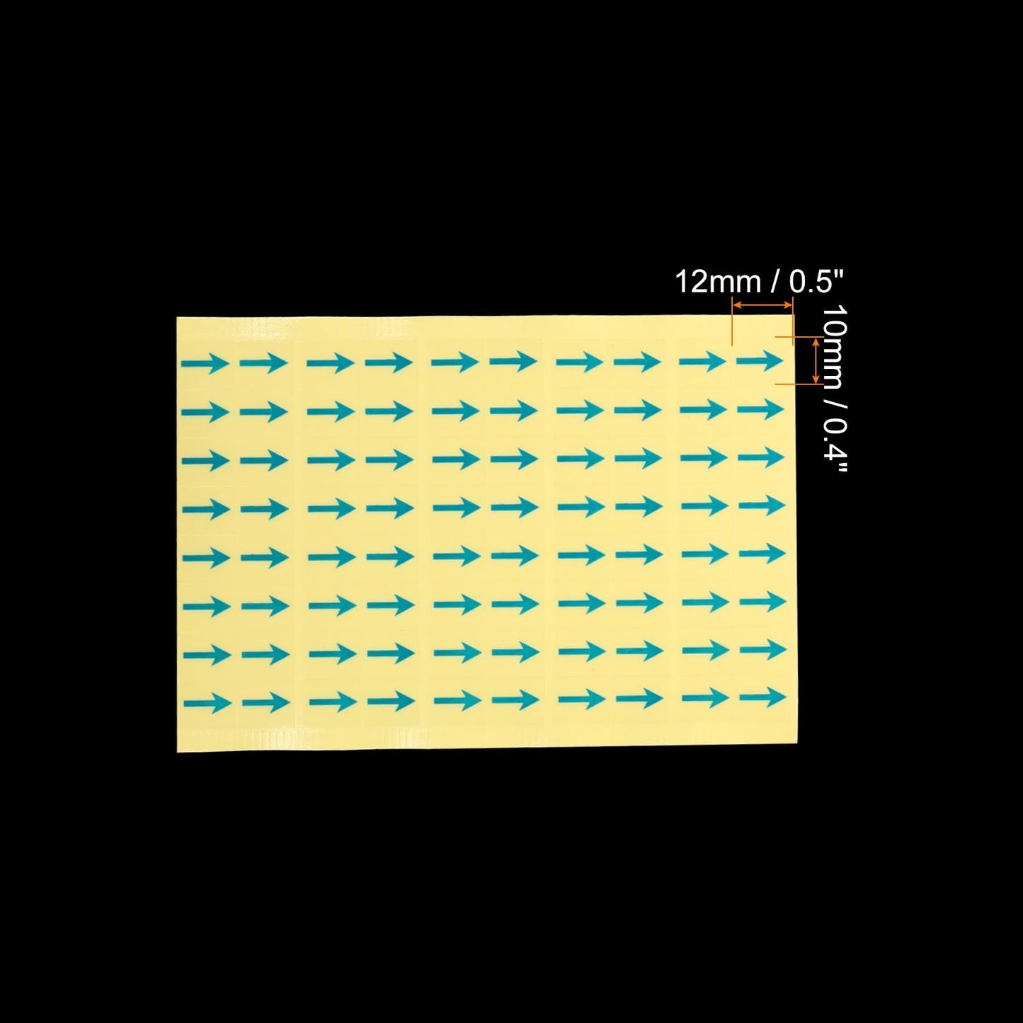 PATIKIL Small Arrow Stickers 0.5x0.4, 10 Sheet PET Self Adhesive Product Inspection Defects Indicator for Industrial Work, Blue