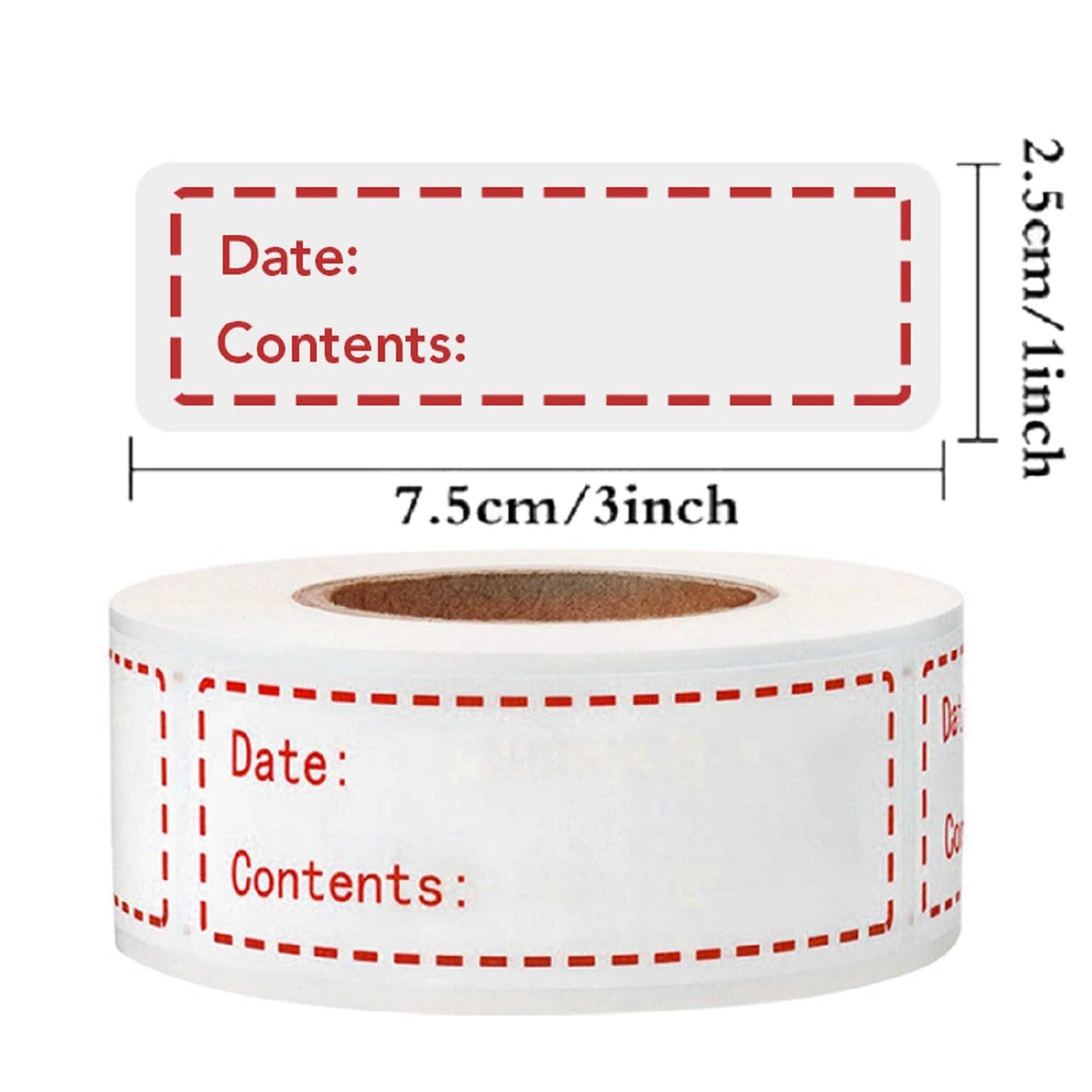 600pcs 1x3Inch Waterproof Food Storage Label Refrigerator Freezer Labels Food Storage Stickers Removable Food Date Label Stickers Self-Adhesive Paper Labels for Baby Feeding Bottle Cup Breastmilk Bag