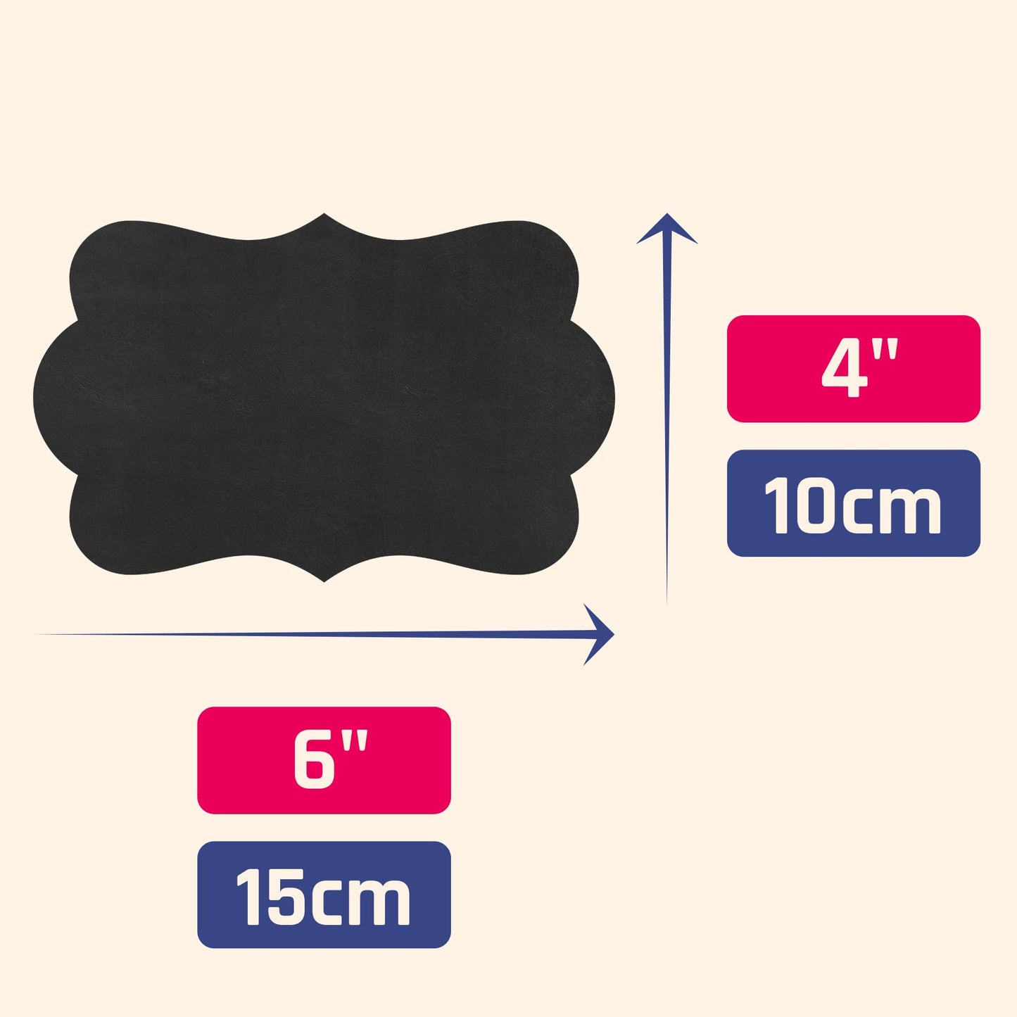 50-Pack, Chalkboard Labels Stickers, Erasable and Reusable - Cloud Design, 6" x 4" 6" x 4"