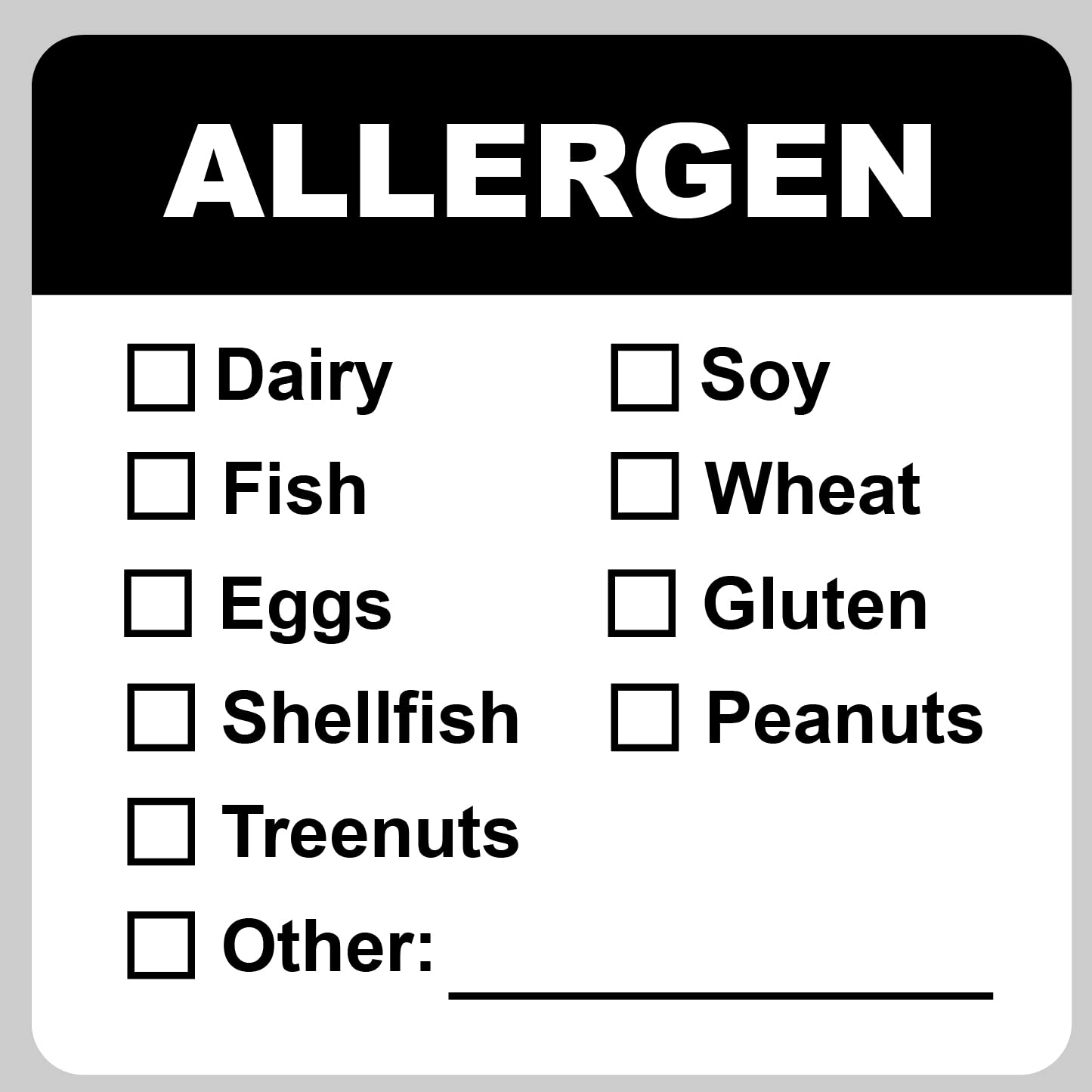 Allergen Warning Stickers Labels - 2x2 inch Food Rotation Labels Allergen Warning Label 300 PCS Adhesive Allergy Stickers