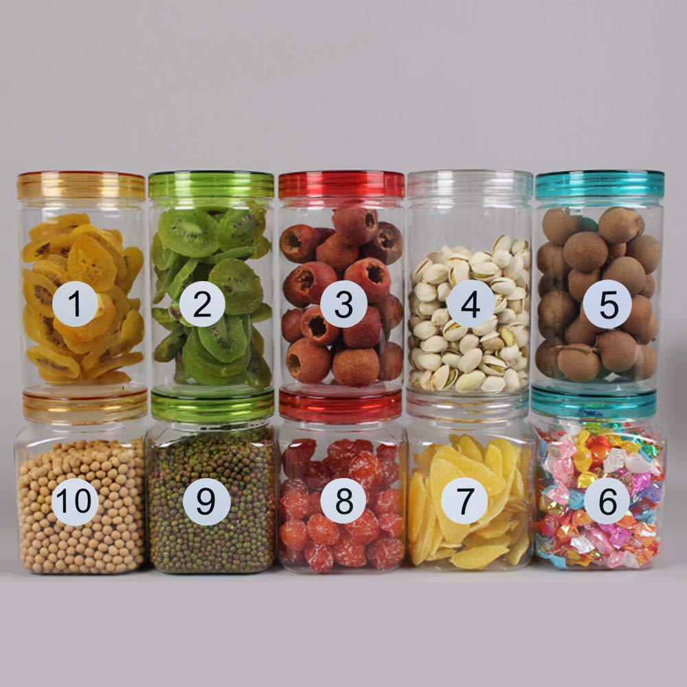 Hybsk Number Stickers 1-10 1" Inch Round Office Warehouse Organization Inventory Storage Labels - 500 per roll 5000 Total Stickers (Gloss Paper) Gloss Paper