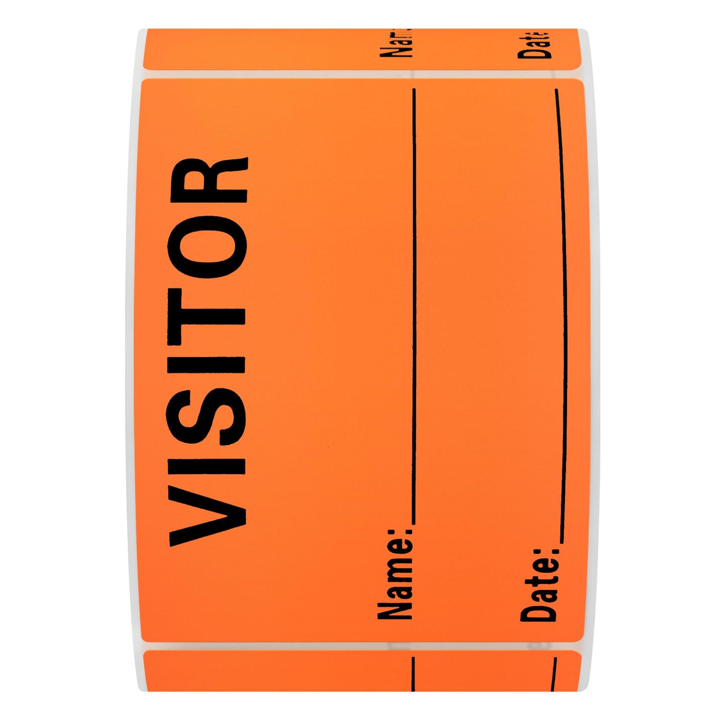 Visitor Pass Stickers Identification Labels Fluorescent Label, 300 (Fluorescent Orange) Fluorescent Orange