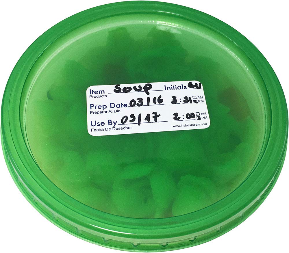 Writable Food Rotation Labels Prep Date Use by Permanment Adhesive 1 x 2 Inch 500 Total Stickers