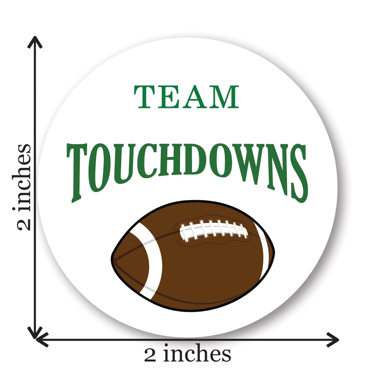 2" Round Touchdown or Tutus Gender Reveal Stickers - 40 Labels (20 of Each Design)