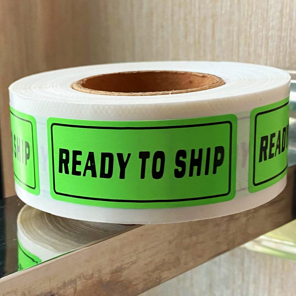 Ready to Ship Green Fluorescent Shipping Label Stickers for Packing Mailing,1x2Inches,500Pcs.