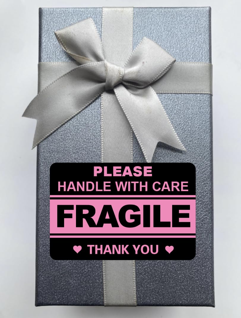 2"x3" 100 PCS Black Fragile Stickers Shipping Mailing Cartons Envelops Adhesive Labels