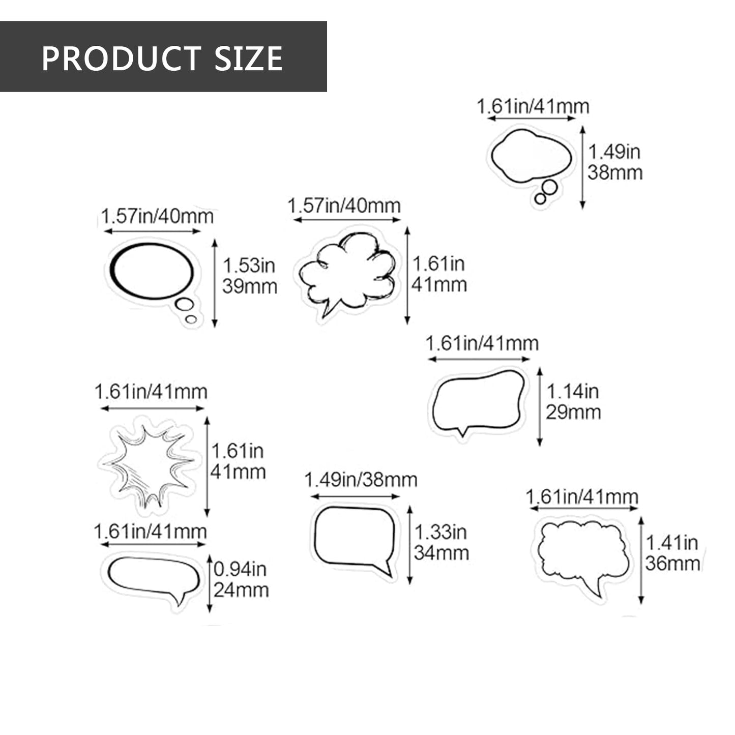 90 PCS Dialog Box Paper Stickers Labels, Cute Label Stickers for Diary, Planner, Scrapbook, Album