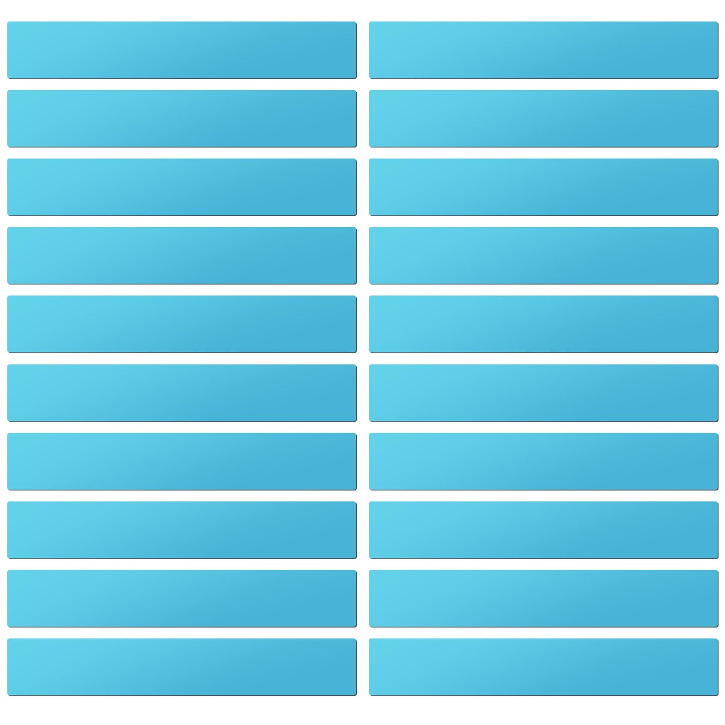 LLPT Dry Erase Magnetic Label Strips 20 Pack 1" x 12" Blank Reusable Writable Magnet Stickers for Organizing Labeling on Fridge Whiteboard Crafts and More Metallic Surfaces Blue(DMS11220BL) 1" x 12" 20 Pack