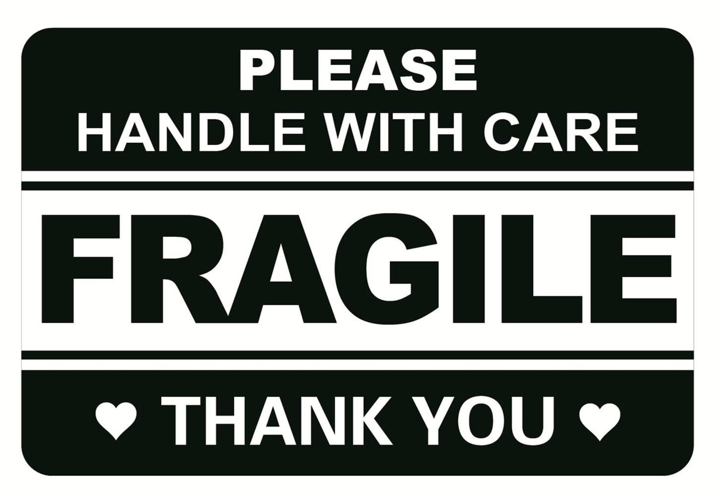Fragile Sticker for Shipping,2x3 inch 200pcs Black Fragile Sticker for Shipping