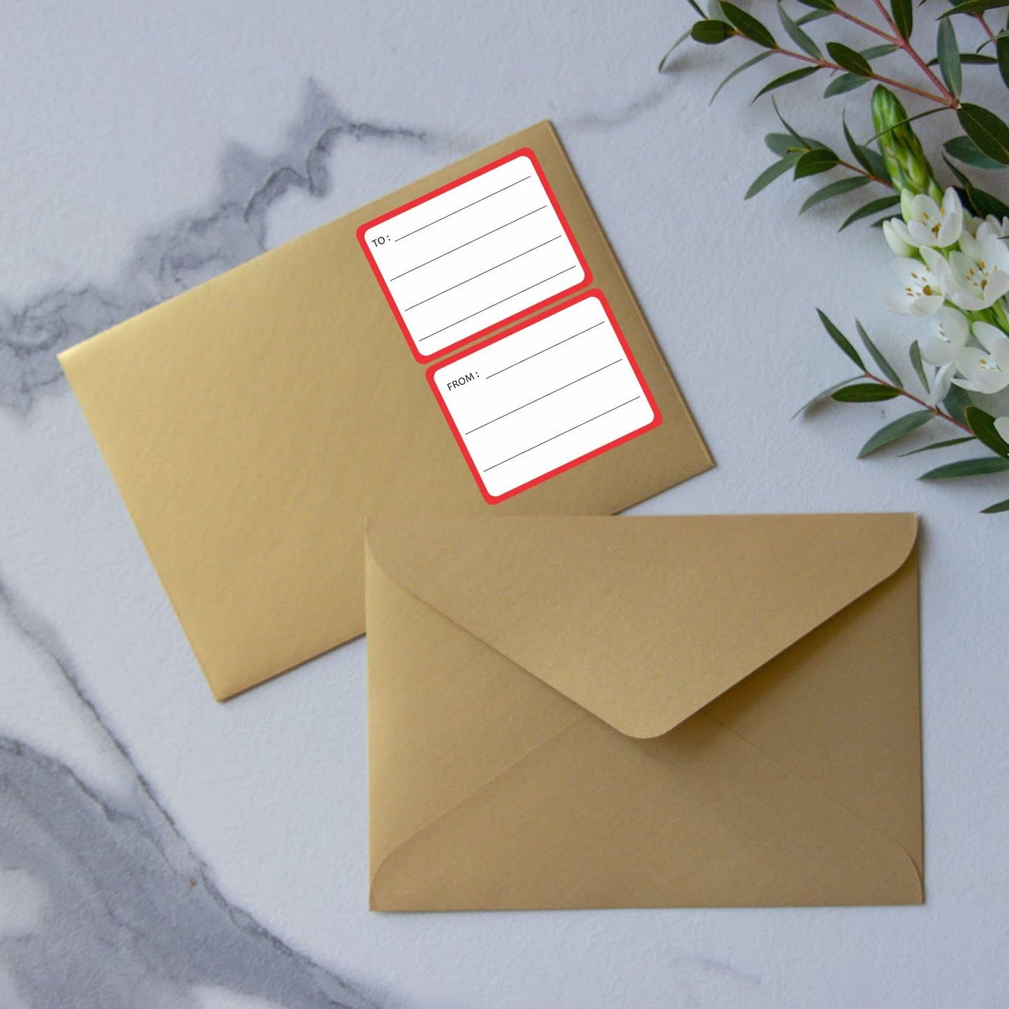 PARTH IMPEX to from Stickers for Gifts - (Set of 40) 4.5" x 3.5" Large Any Occasion Address Mailing Blank Mail Labels for Birthday Christmas New Year Envelopes Shipping Boxes