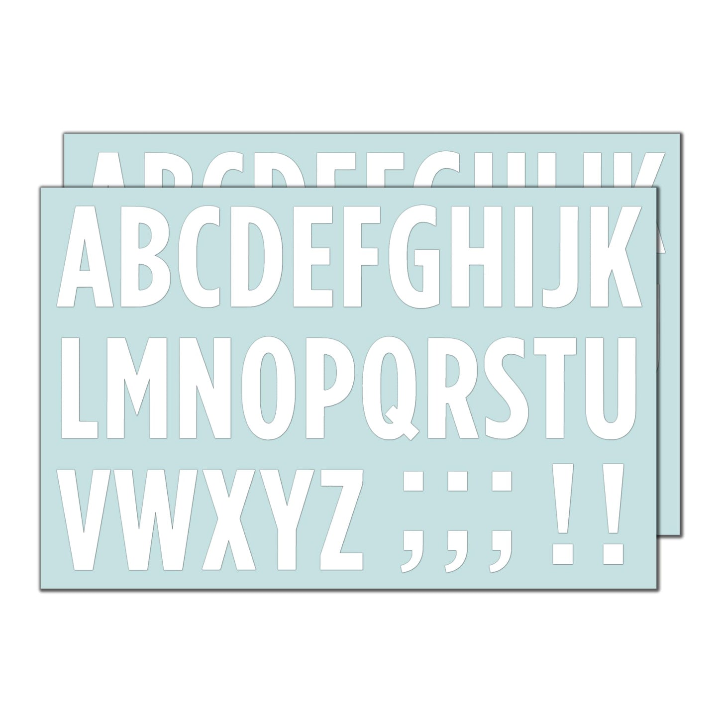 30 Sheets, 2 inch - Large White Vinyl Letter Stickers, Self Adhesive Stick on Alphabets, Waterproof Outdoor Use 30 Sheets