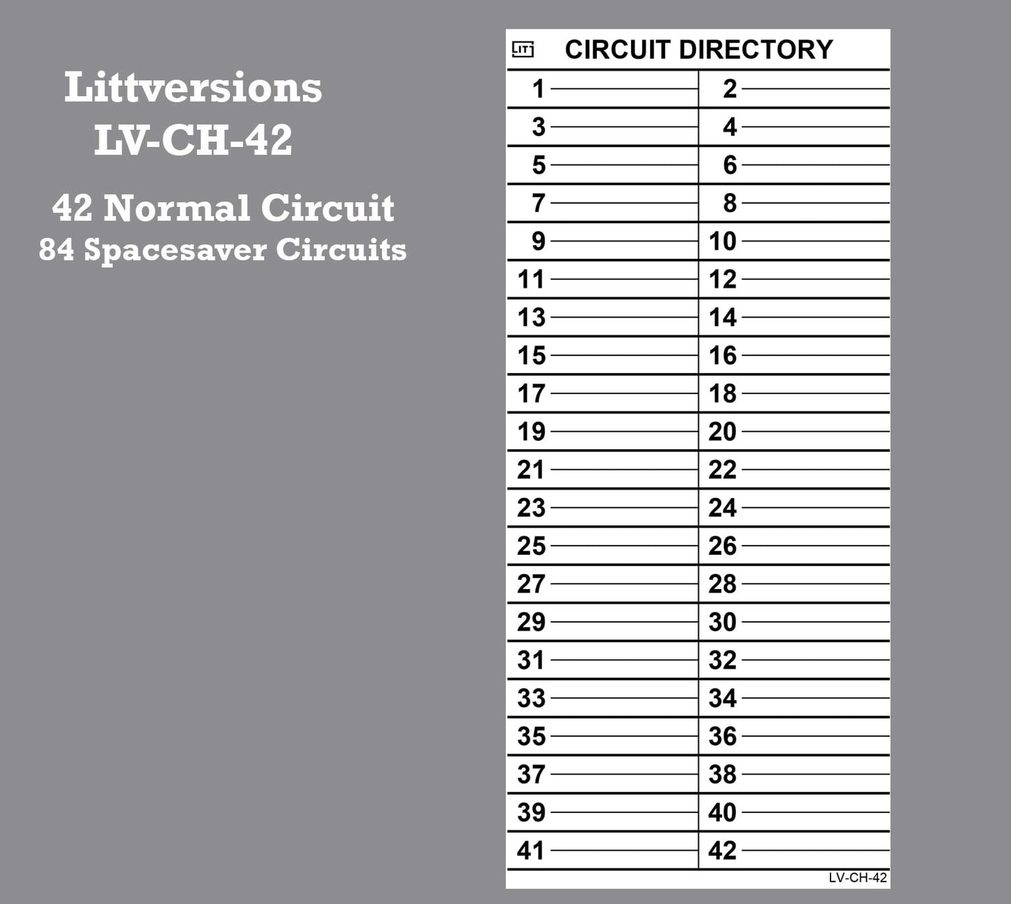 42 Circuits 2 Pack Vinyl Replacement for Cutler Hammer Eaton Electrical Circuit Breaker Fuse Panel Directory Labels Stickers Decals CKTDIR Waterproof
