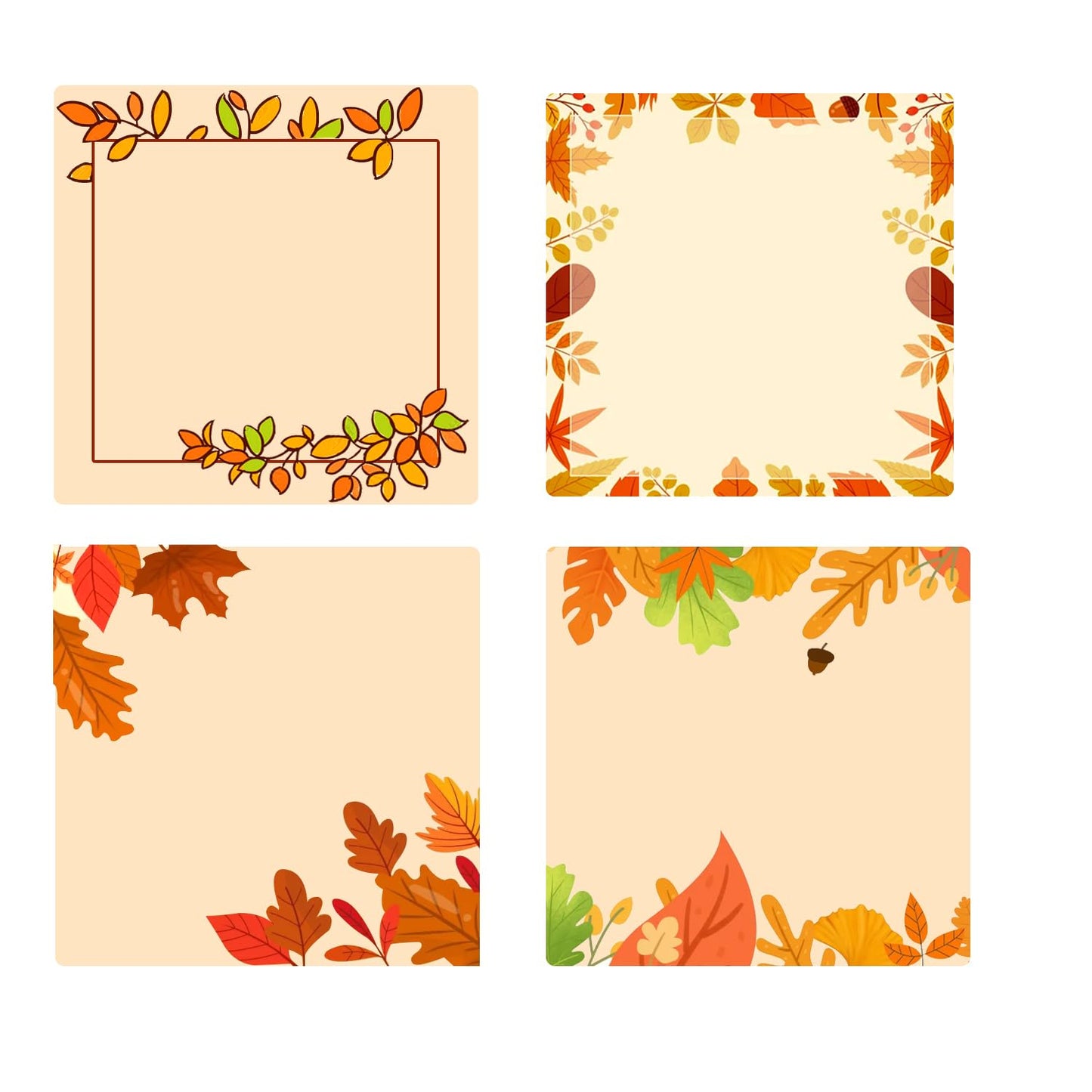 Autumu Thermal Stickers,2 Inch Harvest Fall Maple Direct Thermal Printer Label,Small Business Thermal Stickers for Logo Design,Address,Name,Price Tag,500 Pcs