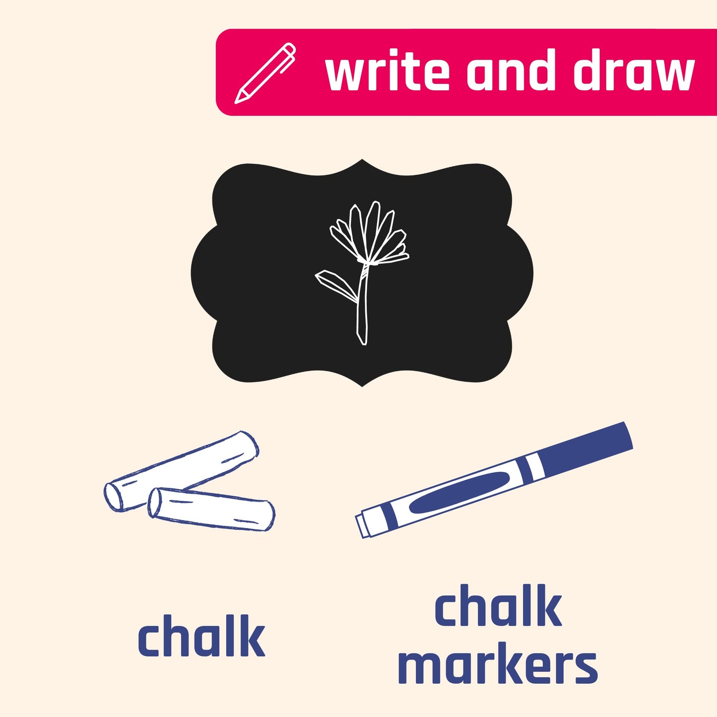 50-Pack, Chalkboard Labels Stickers, Erasable and Reusable - Cloud Design, 6" x 4" 6" x 4"