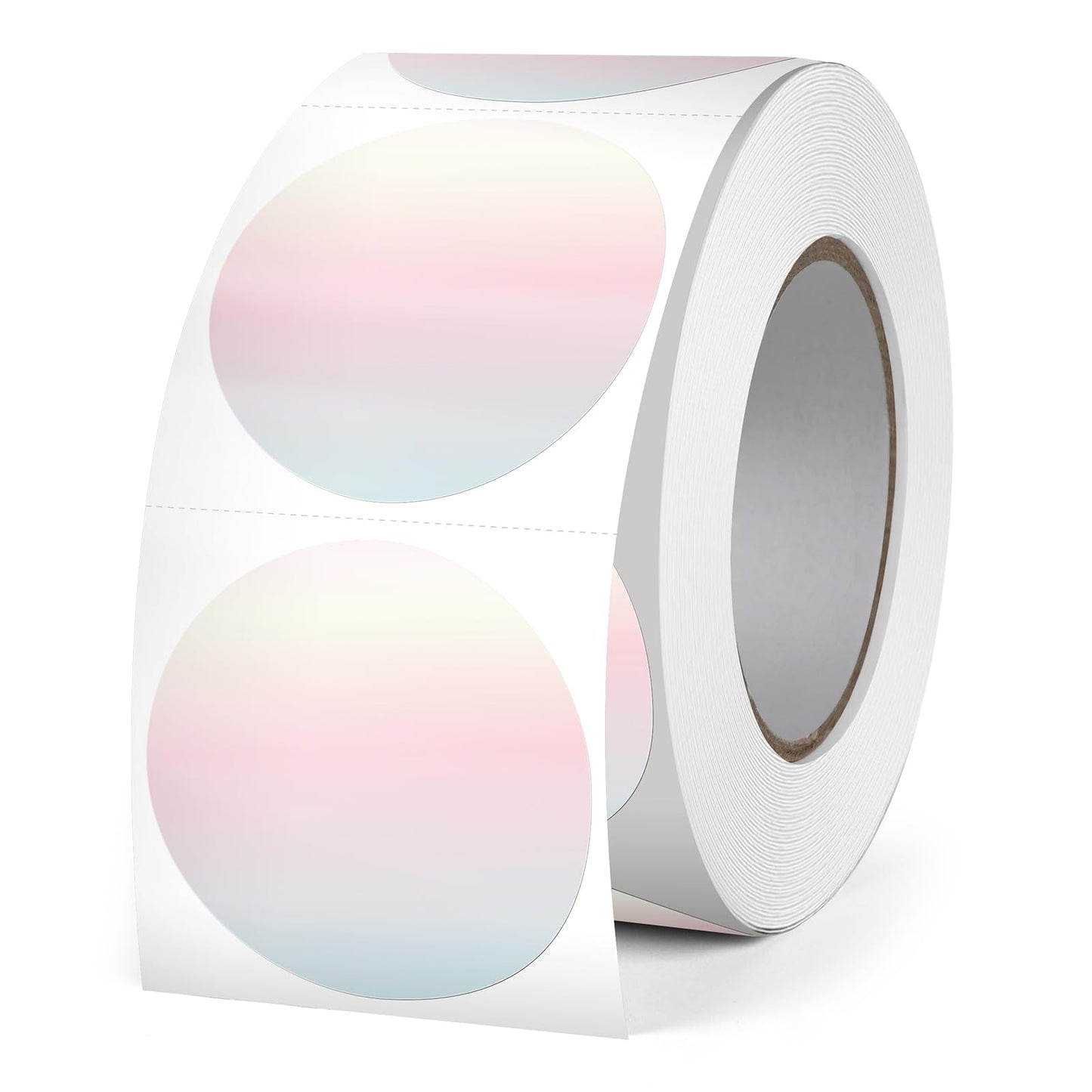 Gradient Thermal Labels Vinyl 1.5 Inch Self Adhesive Round Sticker Waterproof Rainbow Circle Decal Removable QR Code Tag for Business Logo DIY Design Thank Card 500 PCS Red 1.5 Inch Circle
