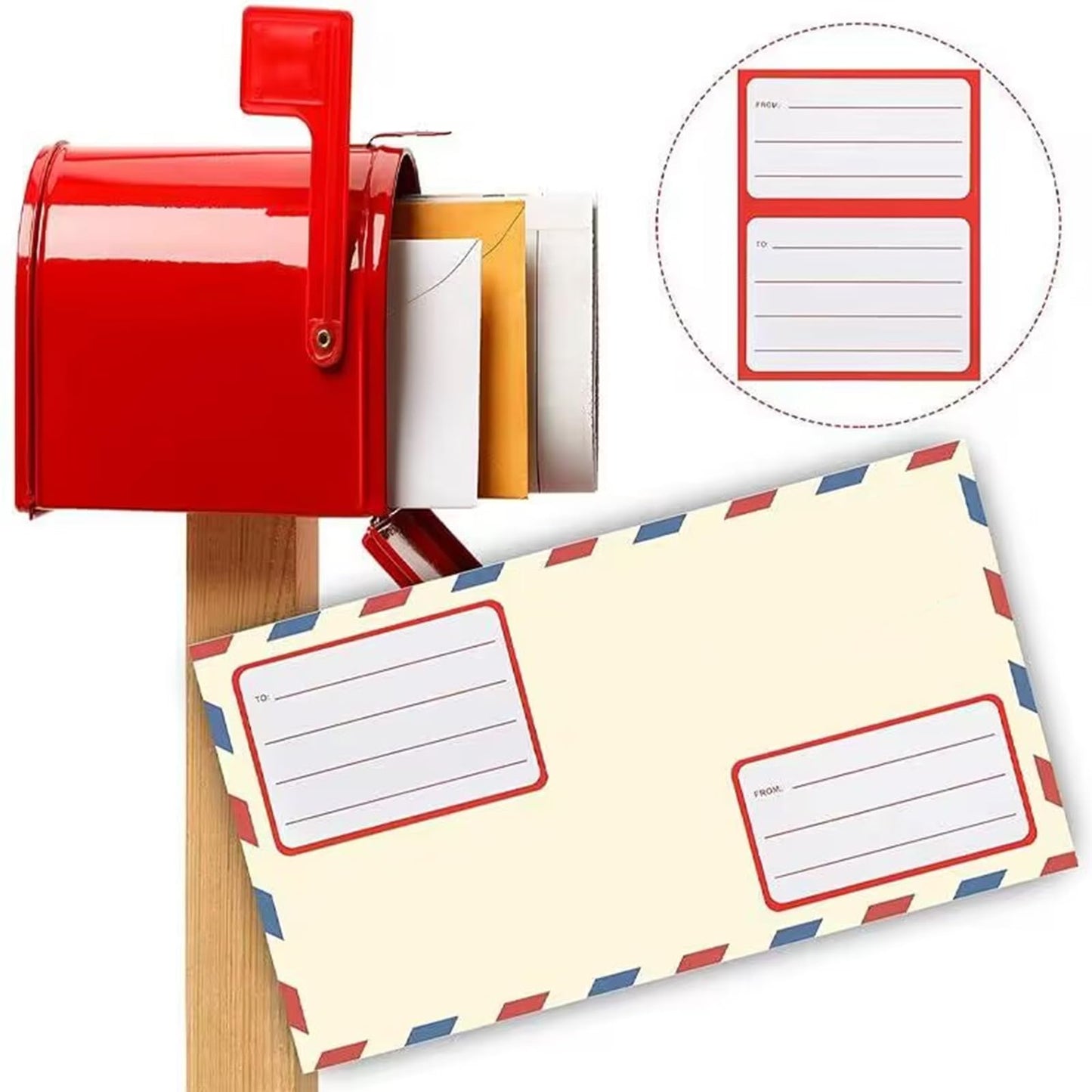100 Self-Adhesive to/from Address Mailing Labels, Perfect for Boxes, Envelopes, and Shipping (4.5x3.5 Inch).