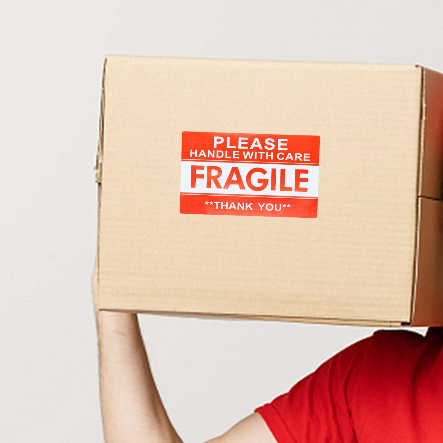 Hybsk Please Handle with Care Fragile Stickers Warning Labels for Shipping Packing Thank You Total 100 Labels Per Roll (3x5 Inch) 3x5 Inch