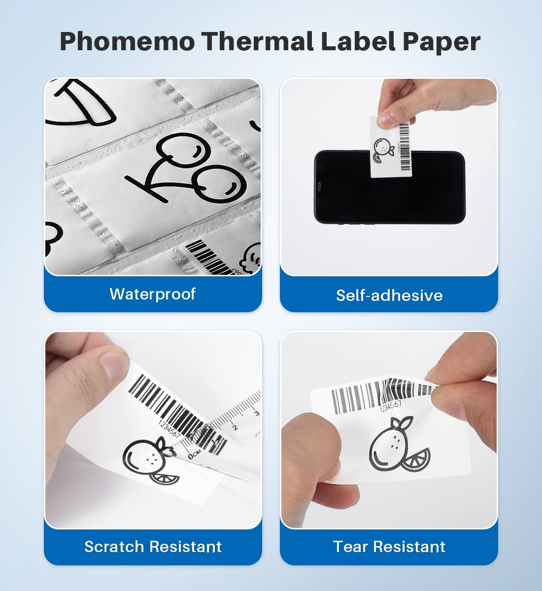 Phomemo M220 Labels,3 Rolls Self-Adhesive Stickers, 2.36'' x 1.57'' compatible with Phomemo M220/M200 Label Maker,Suitable for Office,Warehouse,Address,Mailing,Price Tag,180Pcs /Roll 2.36'' X1.57'' 3 Roll