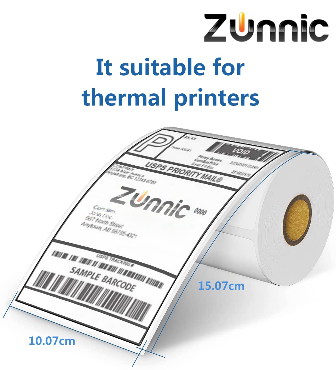 Shipping Labels 4x6 | Strong Adhesive | Compatible with Thermal Printers – 250 Labels/Roll