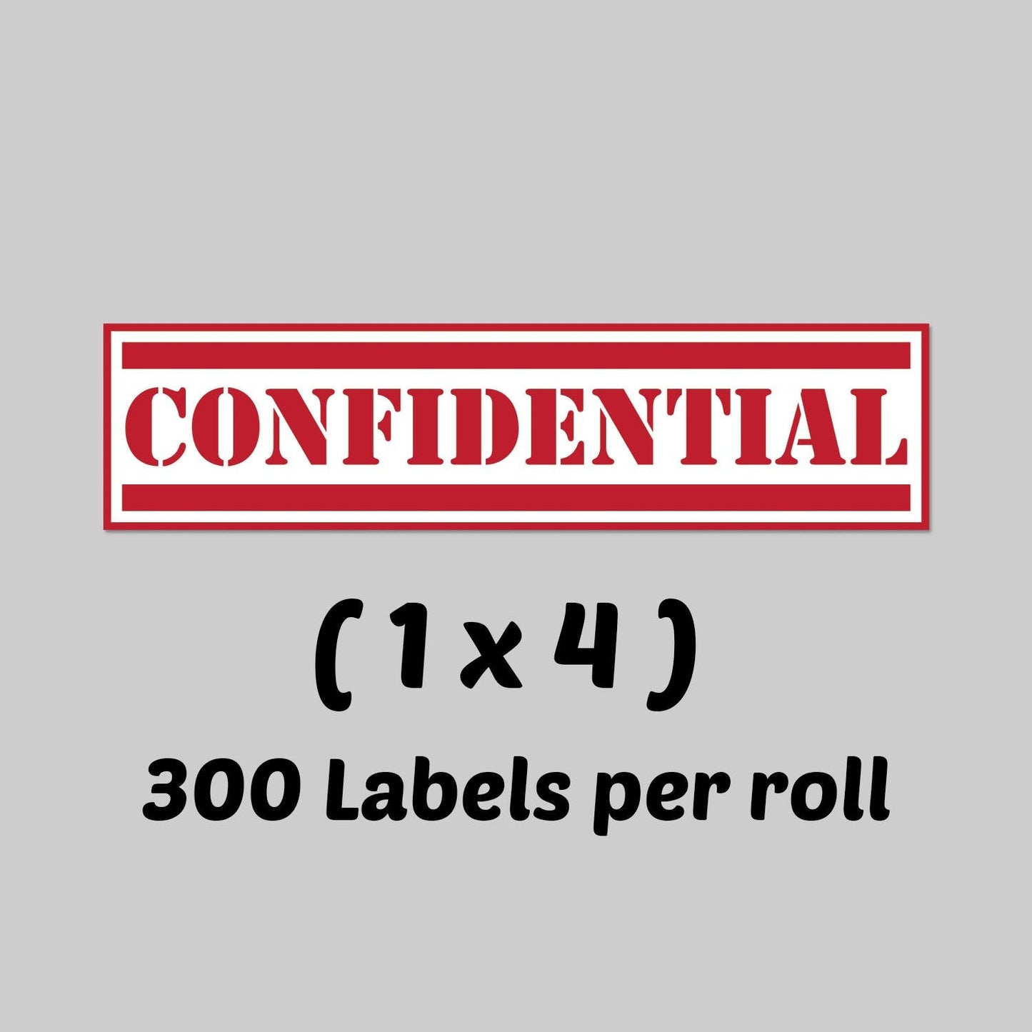 600 Confidential Labels - 1 x 4 Inch, Red, Confidential Special Handling Instructions Stickers/Labels for Mailing or Hippa Documents