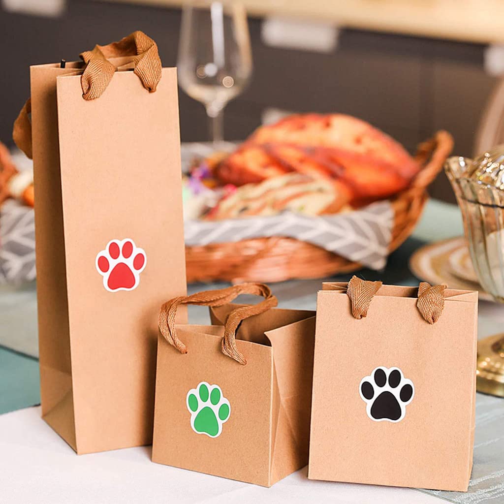 Paw Print Sticker,Dog Puppy Pet Paw Print Self-Adhesive Label Decal Envelope Seal Paster Sticker for Party Decoration(1000pcs,1.5")