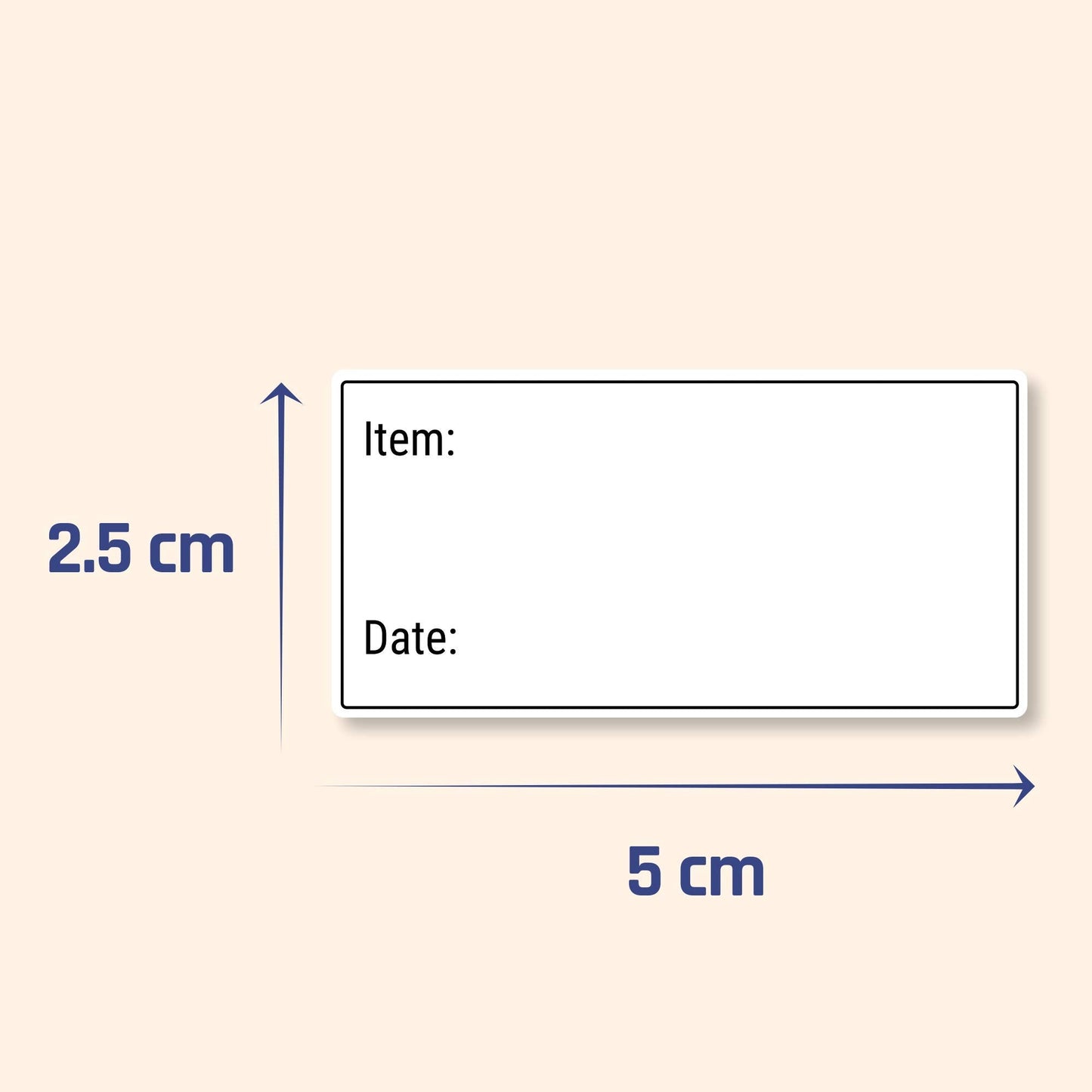 200 Pieces, 2" x 1", Removable Food Labels for Freezer Storage, Date Stickers to Write On 200 Pack