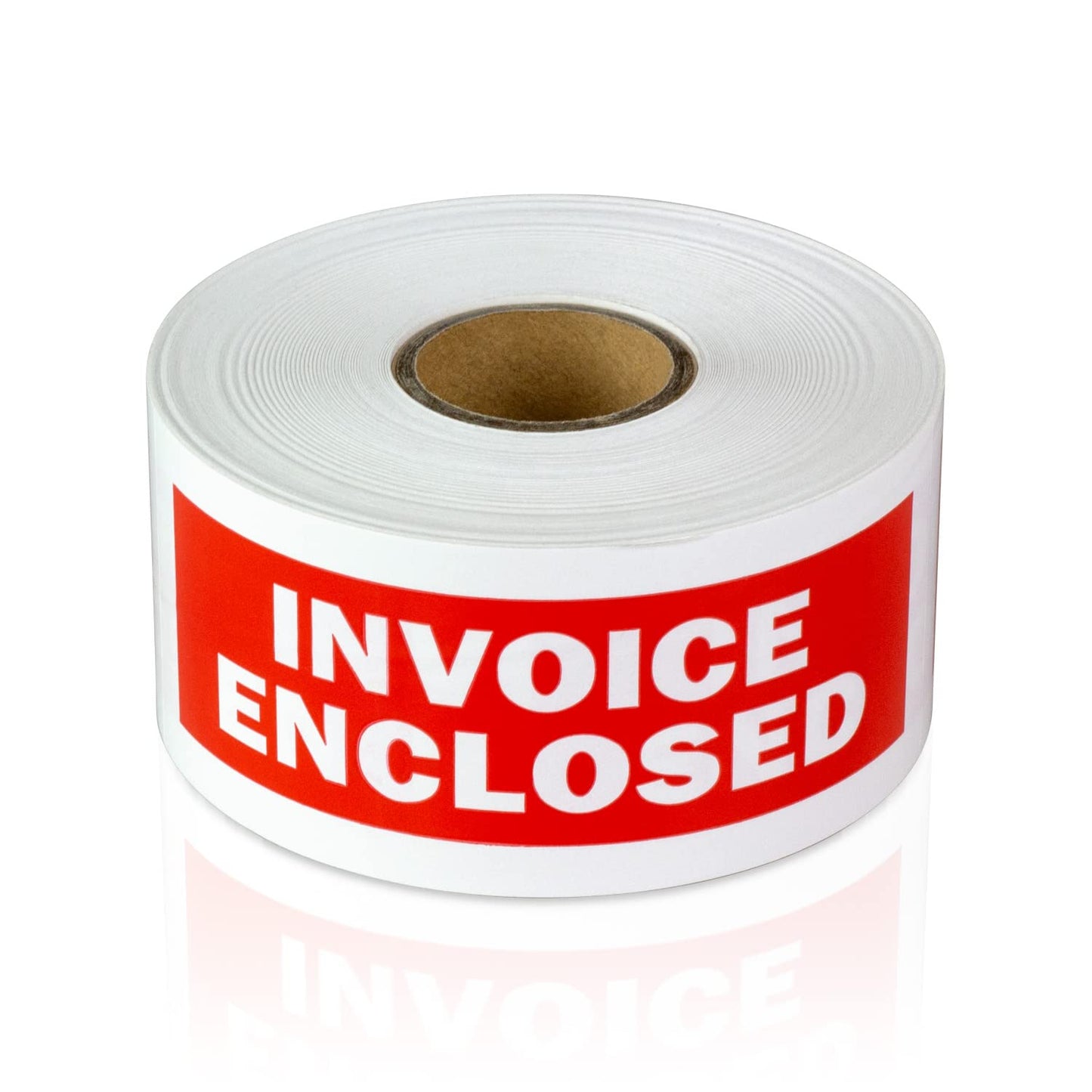 Invoice Enclosed Stickers (4 x 1.5 inch, Red with Bold Letters - 900 Labels) Invoice Enclosed Labels for Freight Forwarding, Shipping & Handling - Strong Adhesive Invoice Inclosed