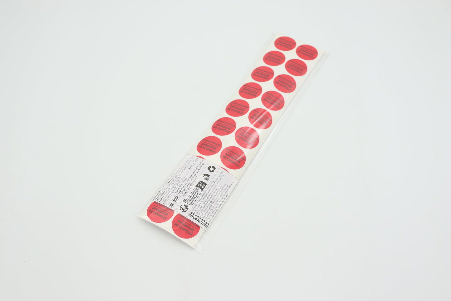 200Pcs Tamper Evident Security Labels Spanish Diameter 1 inch Rounds Red Complete Transfer Tamper Proof Stickers Safety Torn up Invalid Seals Tape (Red)