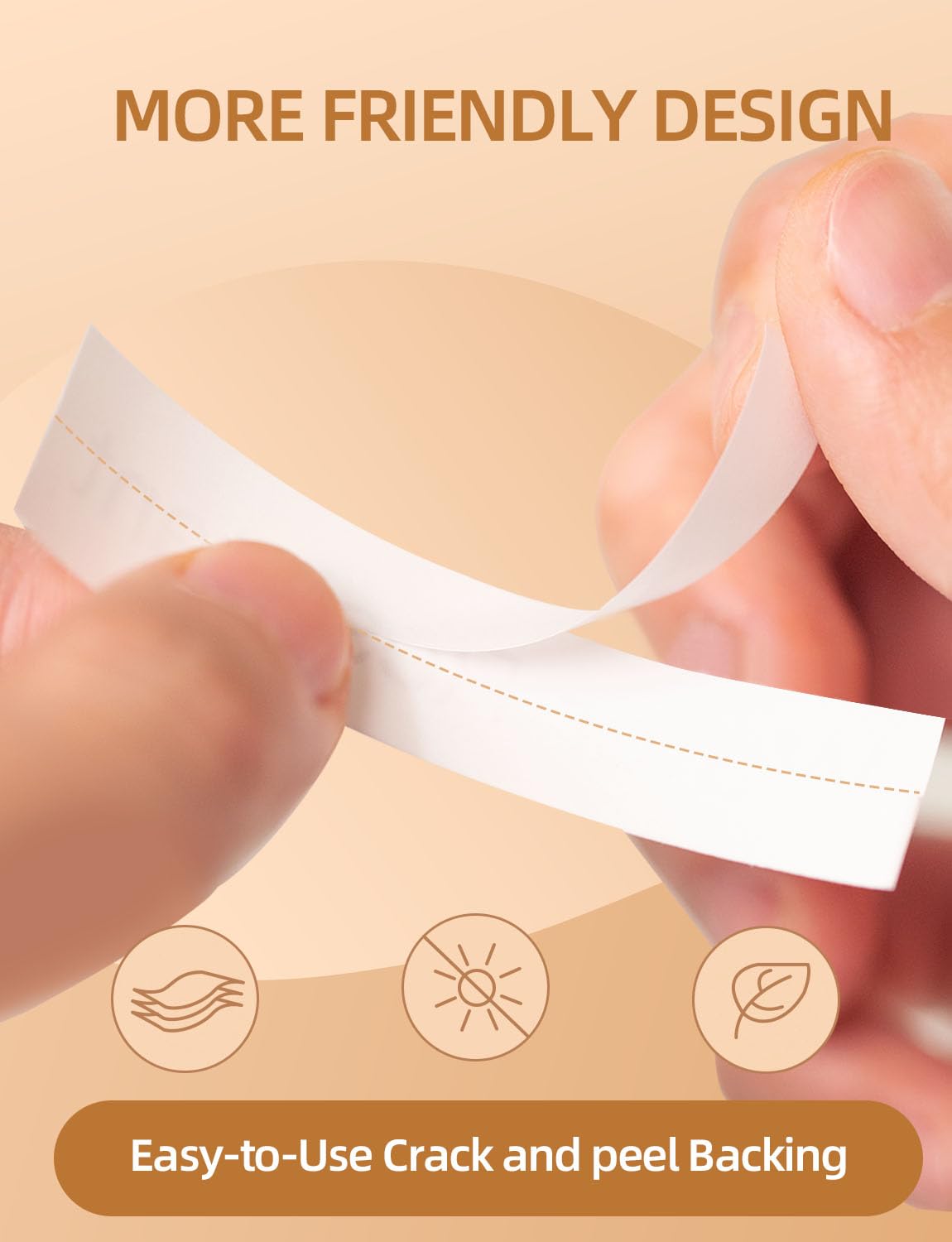 MakeID Label Maker Tape - Self-Adhesive Sticker Label Tape Refill Compatible with MakeID L1 Q1 Label Machine - Waterproof 6-Layer Laminated Film, Split-Back Design 9/12/16mm*transparent