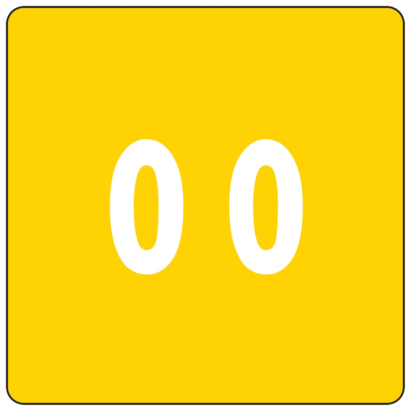 Smead DCC Color-Coded Numeric Label, 0, Label Roll, Yellow, 250 Labels per Roll (67420)