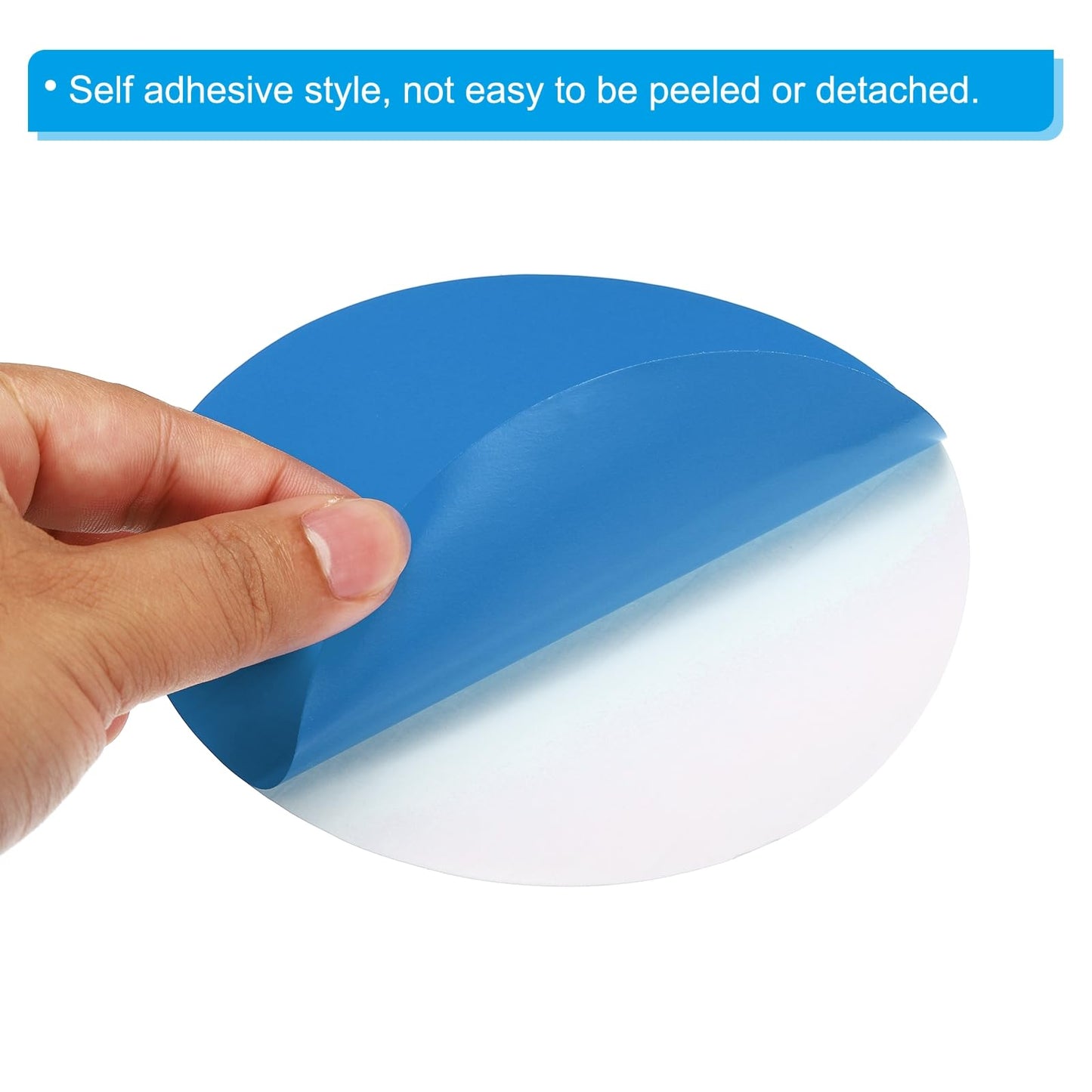 PATIKIL 5" Round Floor Sticker, 20 Pack Floor Spot Marker Self Adhesive Waterproof Vinyl Line Up Sign Decorative Stickers for Classroom, Ice Blue 5"