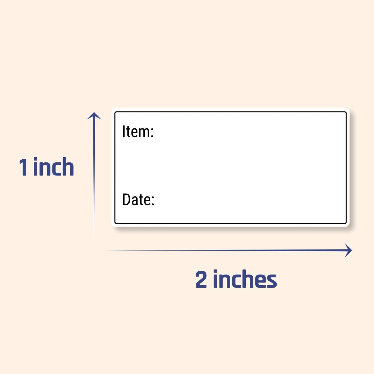 200 Pieces, 2" x 1", Removable Food Labels for Freezer Storage, Date Stickers to Write On 200 Pack