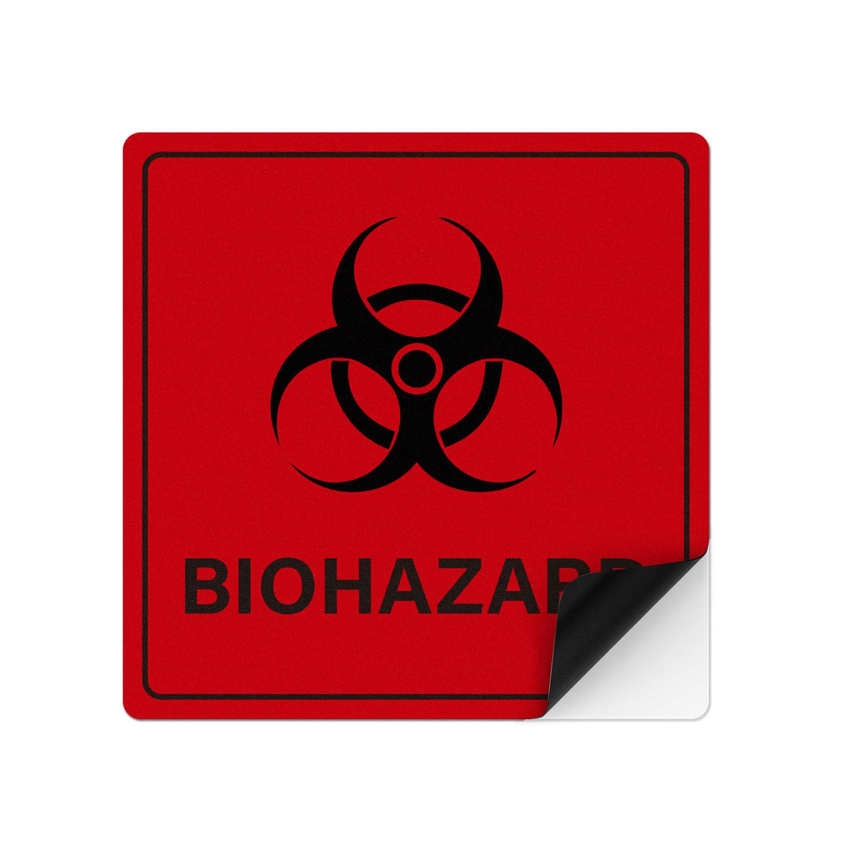 20 Pack Biohazard Warning Stickers 6" x 6" Large Red Self-Adhesive Biohazard Sign Waterproof & Tear-Resistant Safety Signs for Labs Medical Waste Hazardous Containers Facility Warning