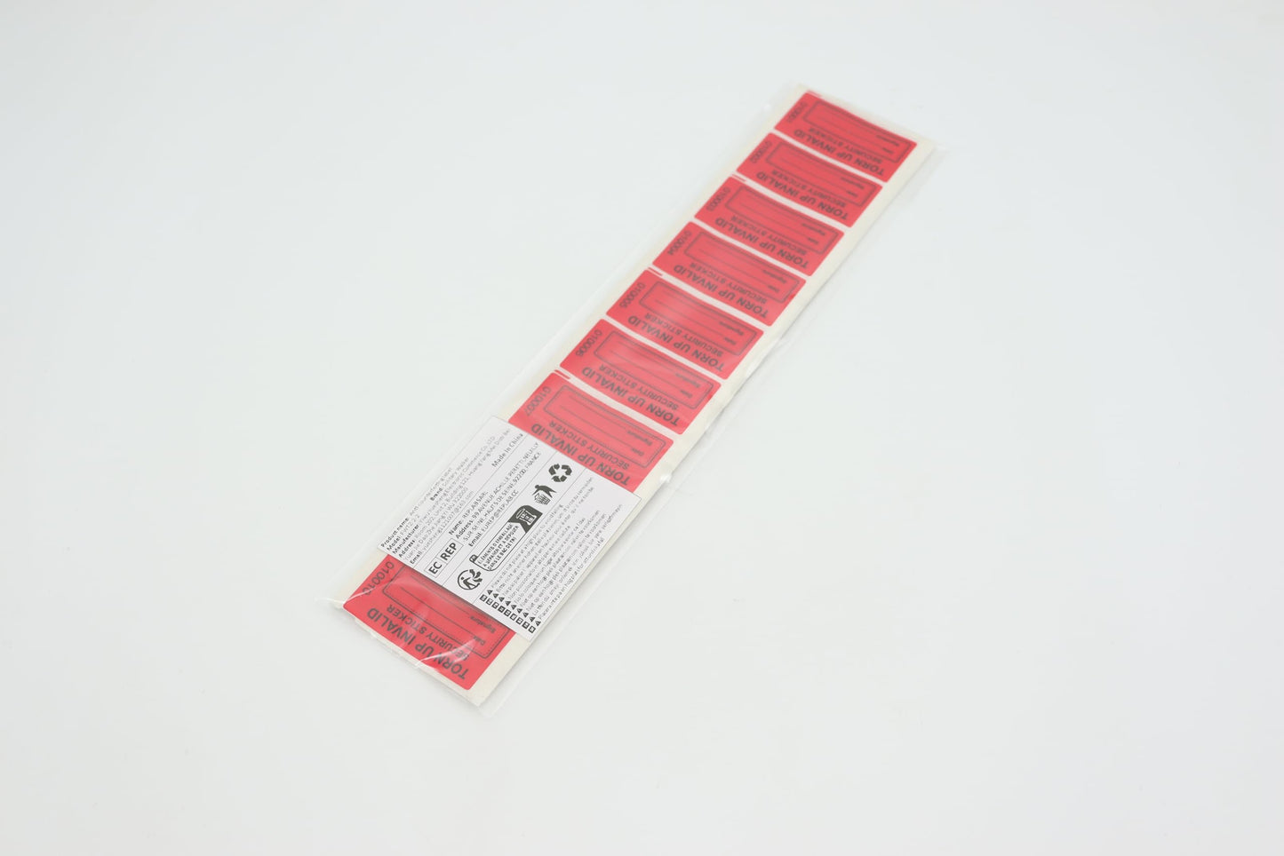 100Pcs Tamper Evident Security Stickers 1x2 inch Red Complete Transfer Tamper Proof Labels Safety Torn up Invalid Seals Tape (Red)