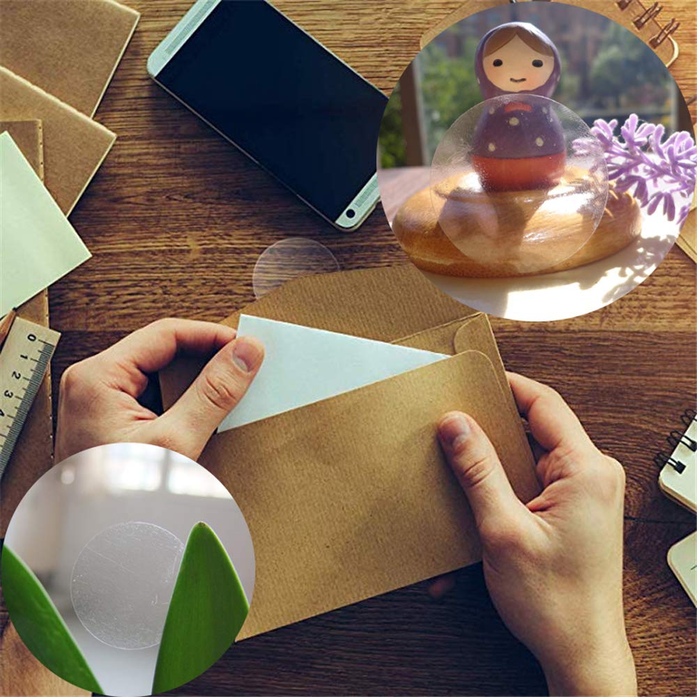 1135 PCS Transparent Clear Circle Labels Retail Package Seals 1/2inch 1inch 1-1/2inch Round Natural Paper Adhesive Wafer Package Seals Color Coding Stickers 0.5" 1" 1.5"