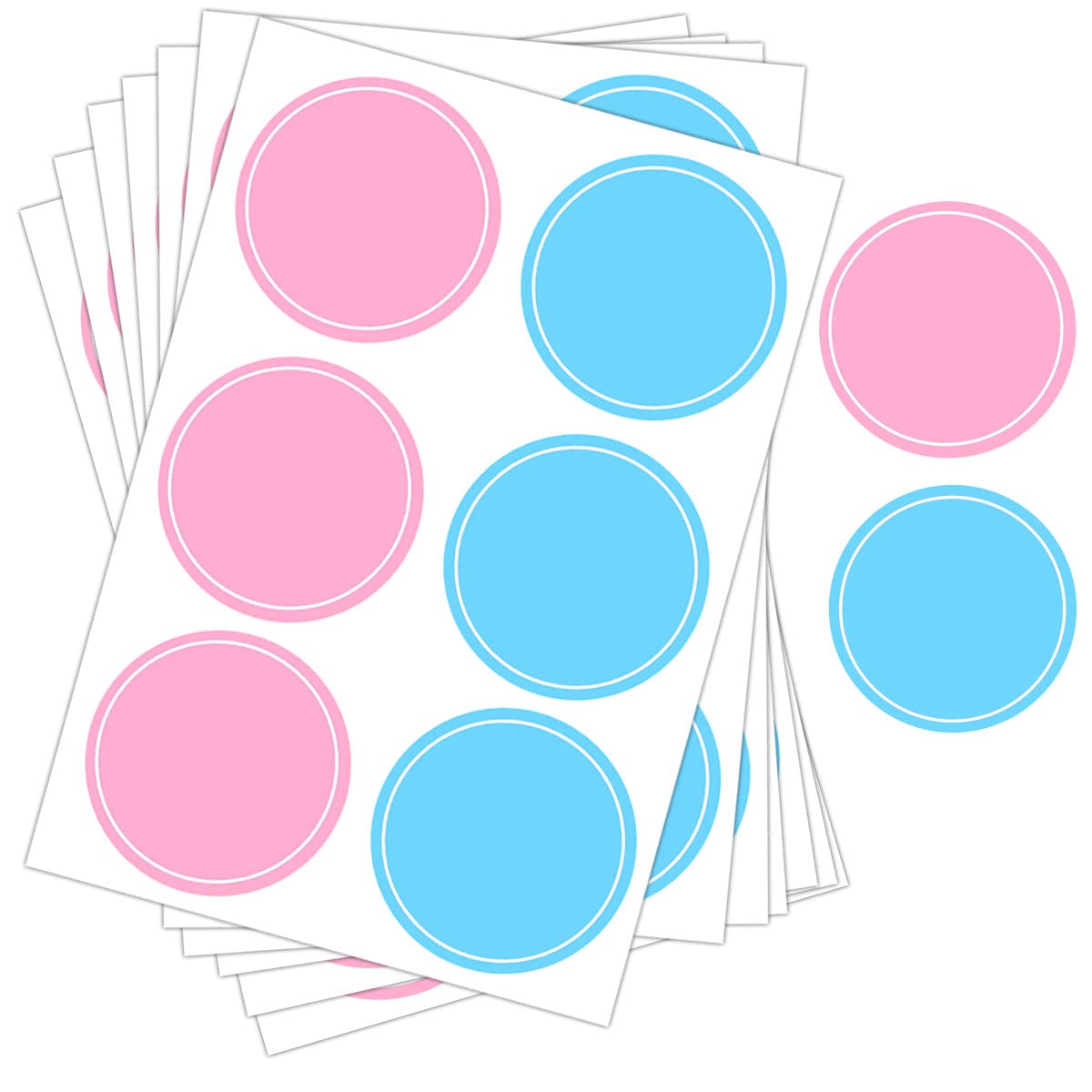 2" Round Label Color-Code Circle Dot Stickers,Homemade Canning Labels for Jars,Inventory Garage Sale Office School Labels 252 Pcs(Pink Blue)