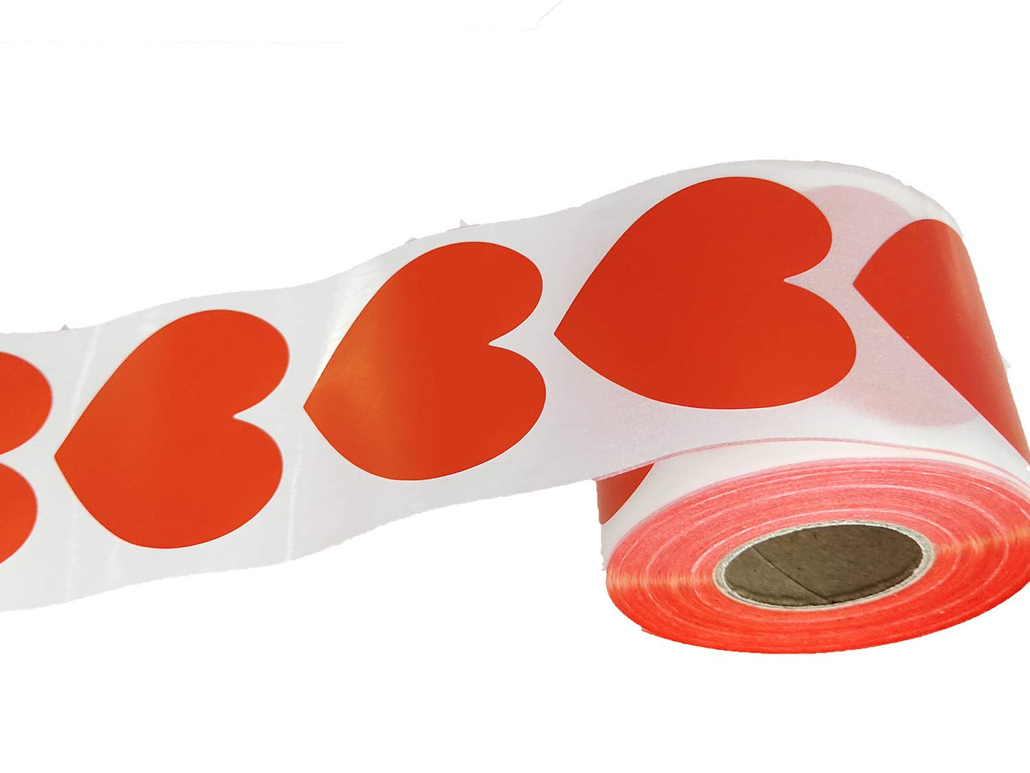 Red Heart Stickers Happy Mother's Day Crafting Scrapbooking Labels Heart Shape Color Coding Labels- 2" Natural Adhesive Envelop Seals Labels 500 Per Roll.