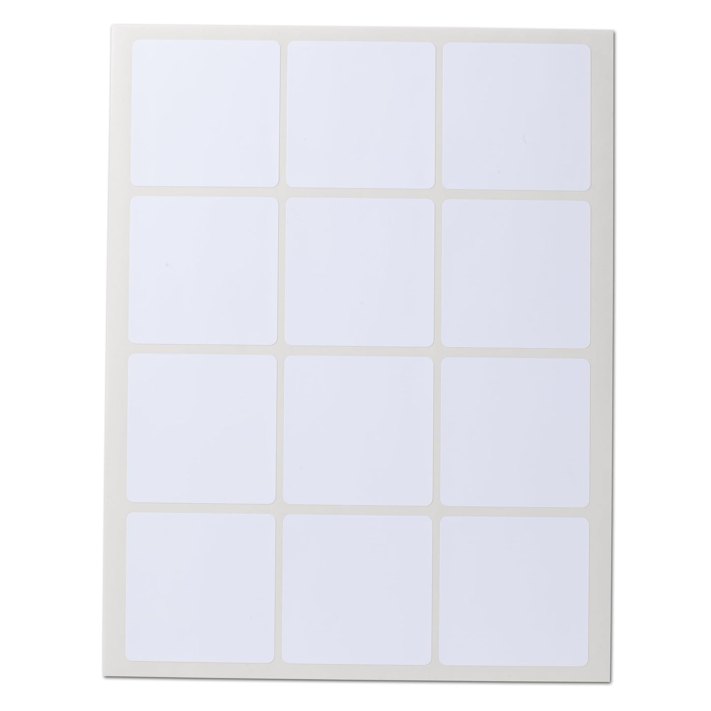 Waterproof Essential Oil Labels, 60 Squares, 2.5 x 2.5 Inches, Oil Proof, Highly Durable Blank Stickers