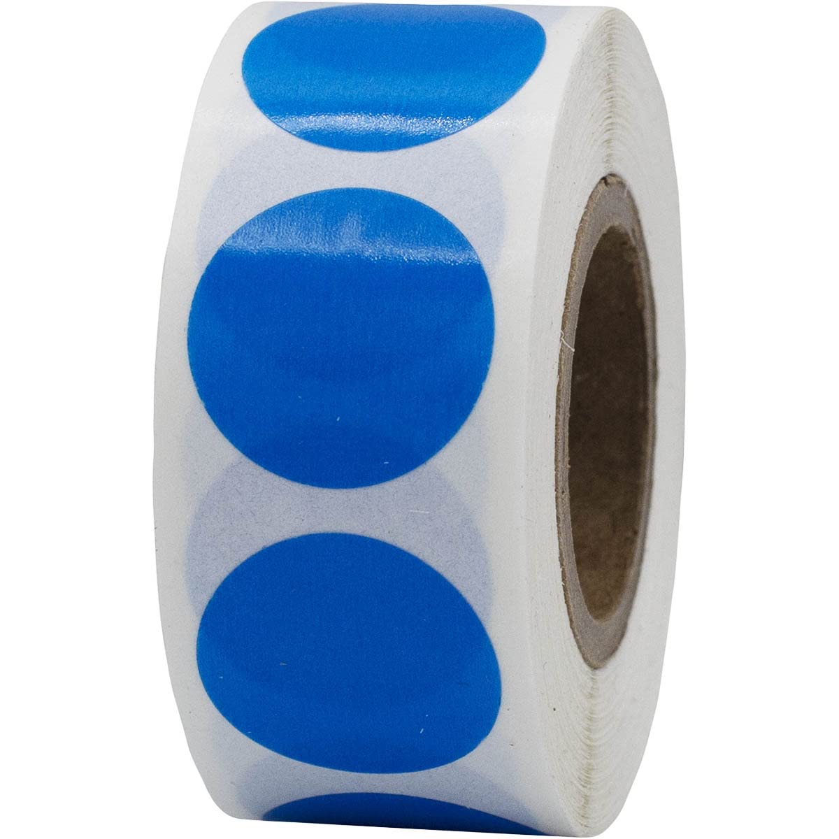 Blue 3/4" Inch Transparent Color Coding Labels, 500 Total Adhesive Stickers On A Roll, Ideal for Planners, Journals, Mailing Seals and Crafting Ideas Blue