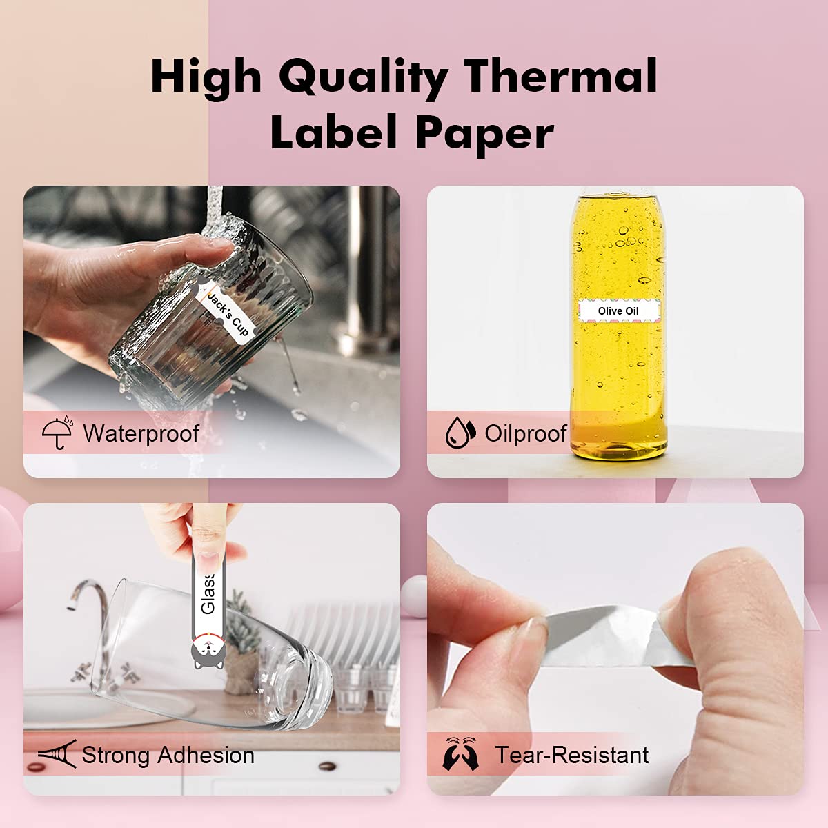 Label Maker Tape for NIIMBOT D11/D110/D101 Printer, 3 Rolls (630Pcs in Total) D11 Thermal Sticker Labels Waterproof Anti-Oil Paper White 15 * 30mm (0.59 x 1.18 Inch) 3 Rolls White-0.59" x 1.18"