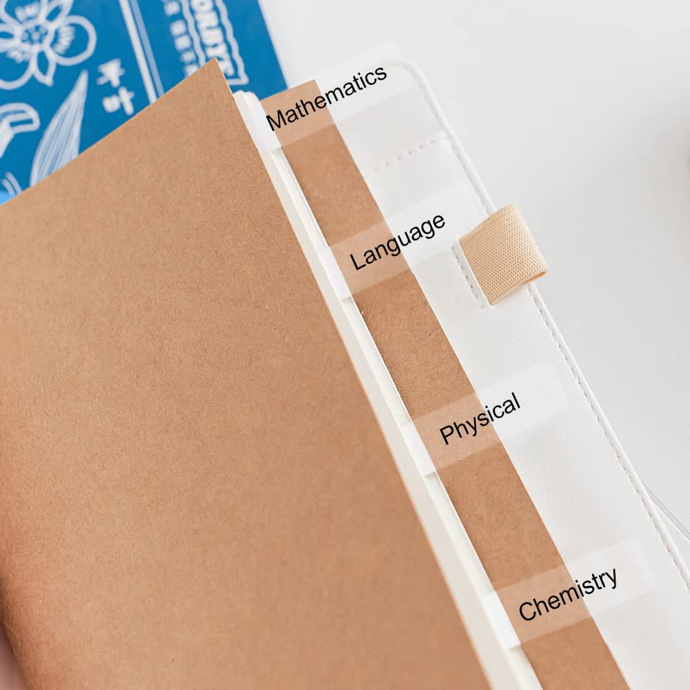 Phomemo D30 Label Maker Clear Tape, Black on Transparent Sticker Thermal Paper, Pre-Cut Self-Adhesive Label Tapes, 14 x 30mm /0.55 x 1.1 Inch (1/2" x 1 1/8") 210 Tapes/Roll, 6-Roll