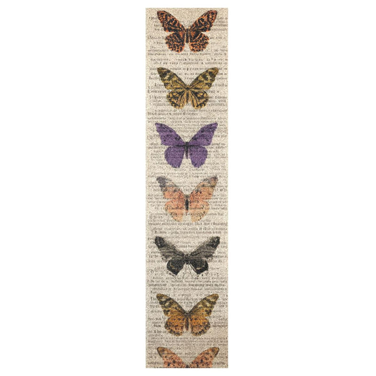 Skateboard Grip Tape Sheet 33.1 x 9.1 Inch Longboard Grip Tape Griptape Skateboard Scooter Sandpaper Griptape Beige Vintage Butterflies